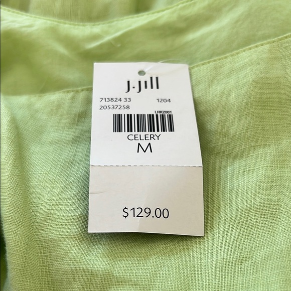 NWT J. Jill Lime Green Sleeveless Maxi Dress - Picture 3 of 11